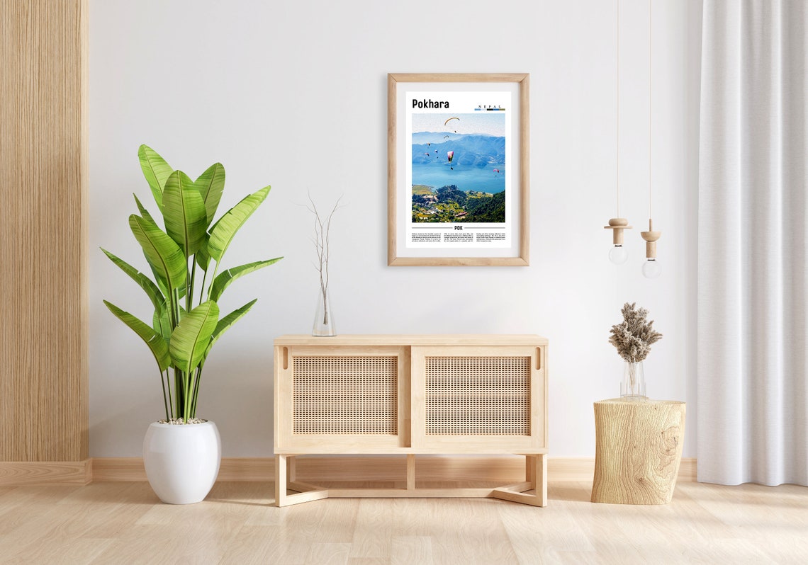 Pokhara Poster Pokhara Print Pokhara Wall Art Asia Print Asia Poster Asia Photo Minimal Travel Poster - Image 4