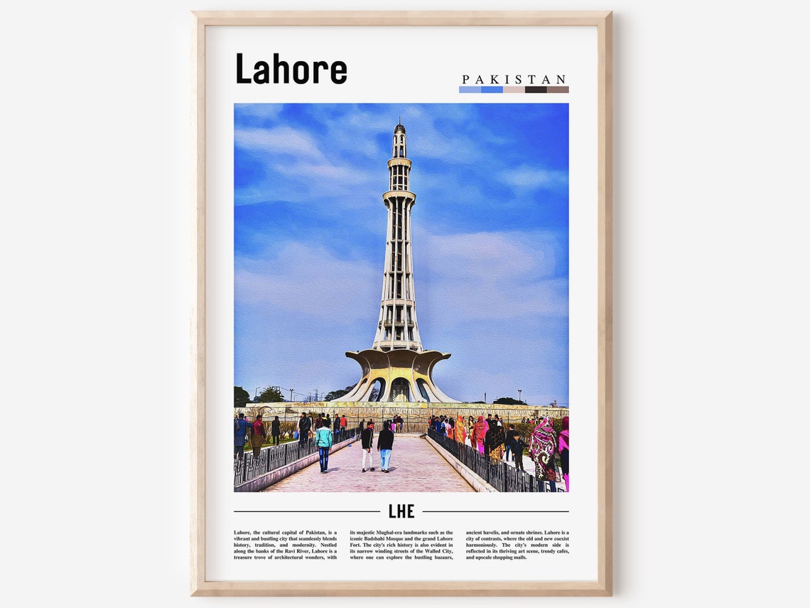 Lahore Poster Lahore Print Lahore Wall Art Asia Print Asia Poster Asia Photo Minimal Travel Poster