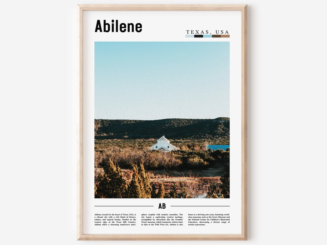Abilene Poster Abilene Print Abilene Wall Art United States Photo United States Poster United States Print