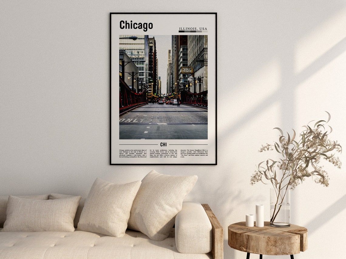 Chicago Print Chicago Poster Chicago Wall Art United States Photo United States Poster United States Print - Image 2