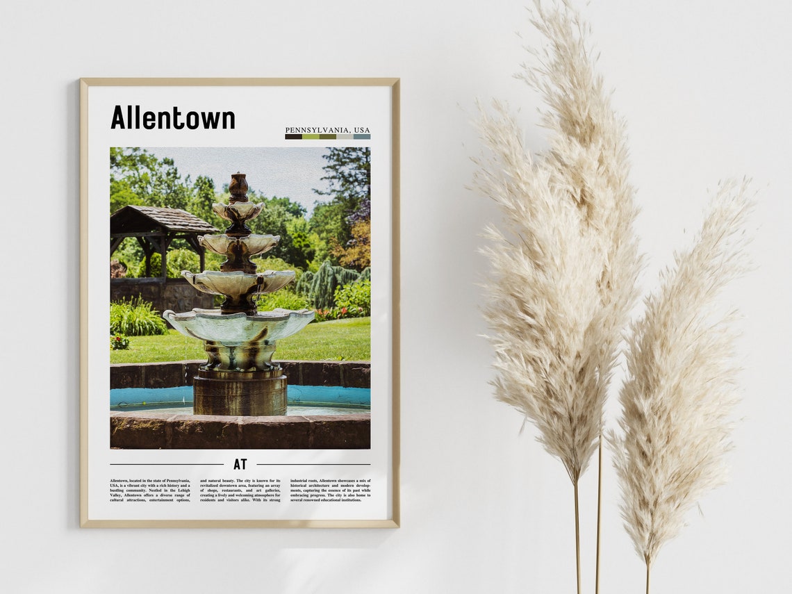 Allentown Poster Allentown Print Allentown Wall Art United States Photo United States Poster United States Print - Image 4