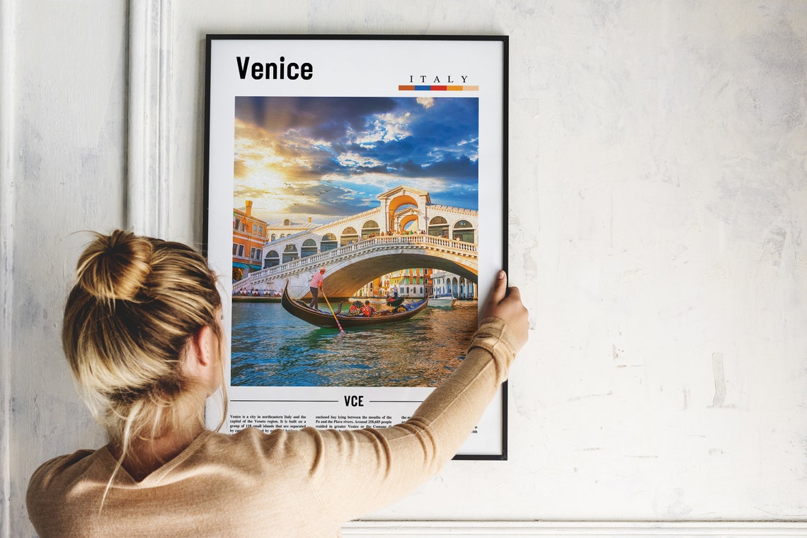 Venice Print Venice Poster Venice Wall Art Italy Photo Italy Poster Italy Print Italy Wall Art Minimal Travel Poster - Image 4