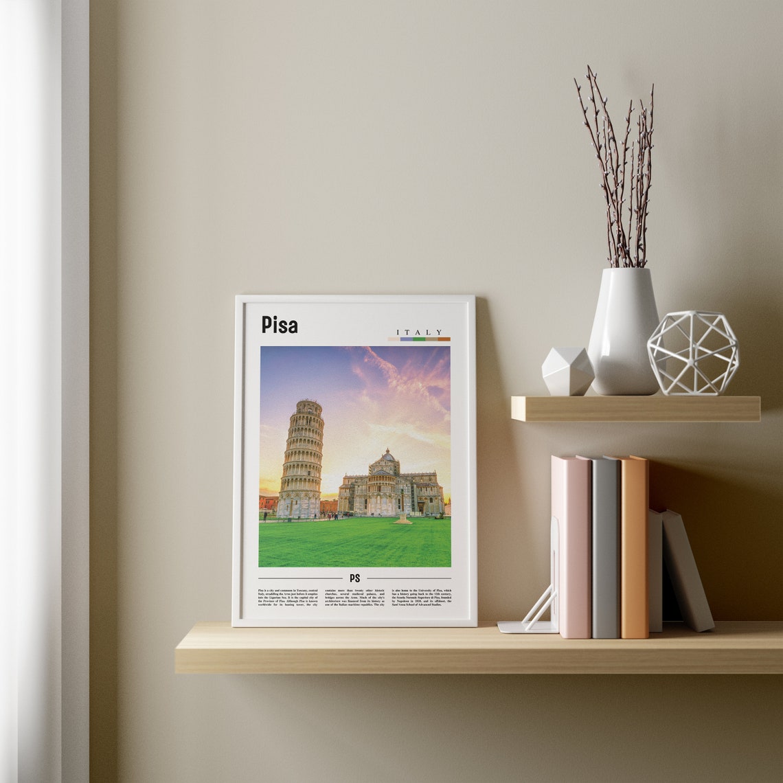Pisa, Italy Minimal Travel Poster - Image 3