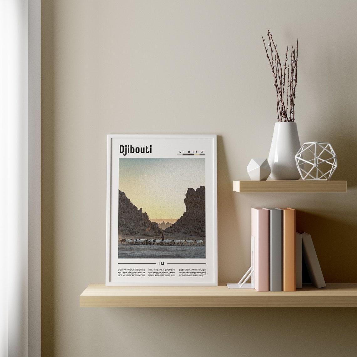 Djibouti Poster Djibouti Print Djibouti Wall Art Minimal Travel Print Travel Destination Oil Painting Poster - Image 4