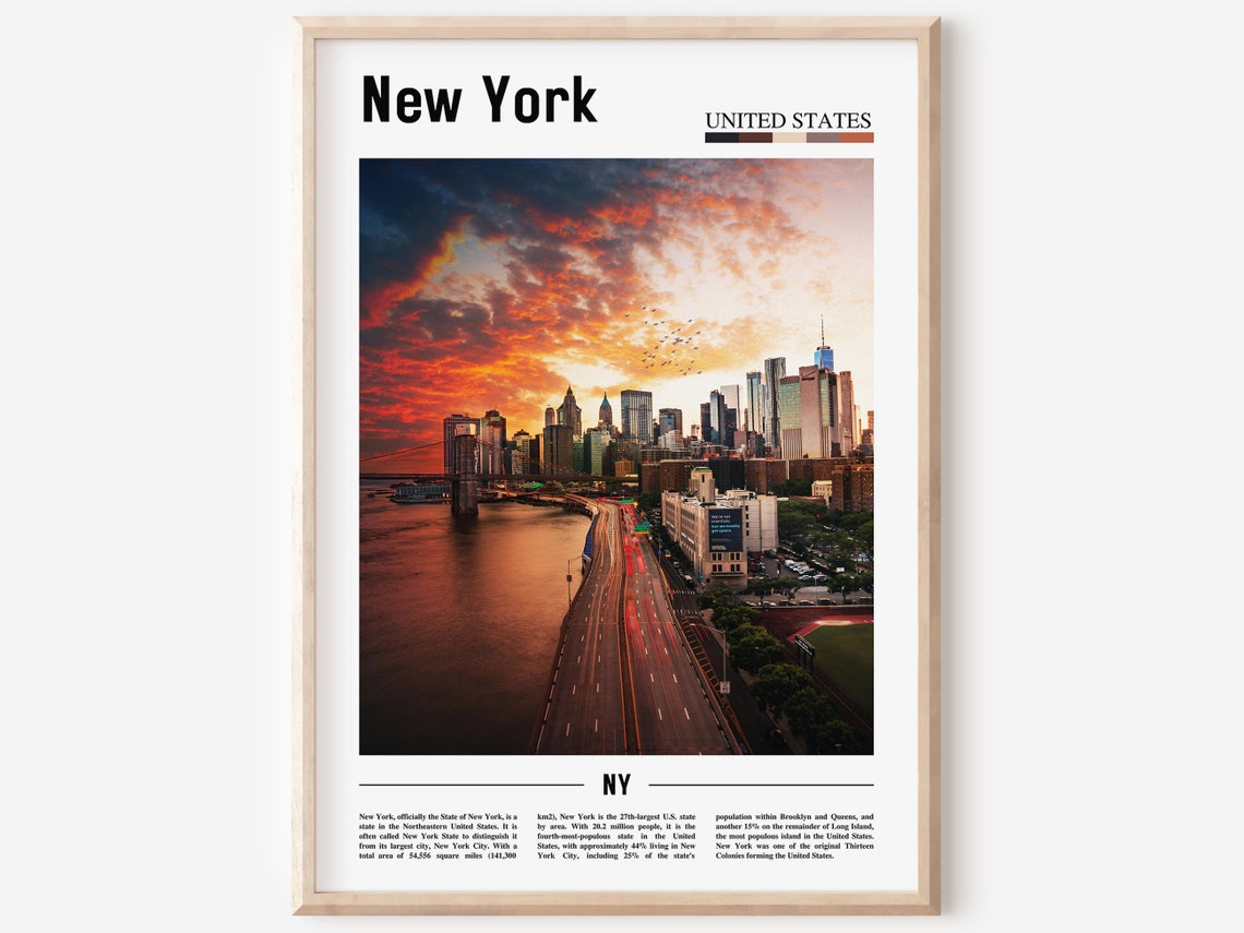 New York Poster New York Print New York Wall Art United States Photo United States Poster United States Print Travel Poster