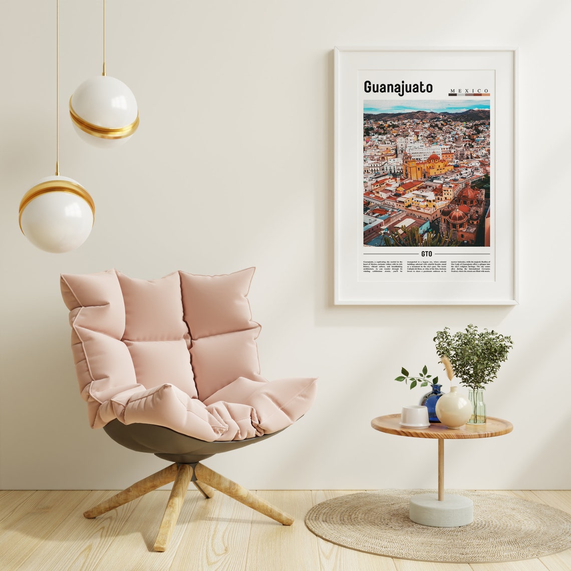 Guanajuato Poster Guanajuato Print Guanajuato Wall Art Minimal Travel Print Travel Destination Oil Painting Poster - Image 6