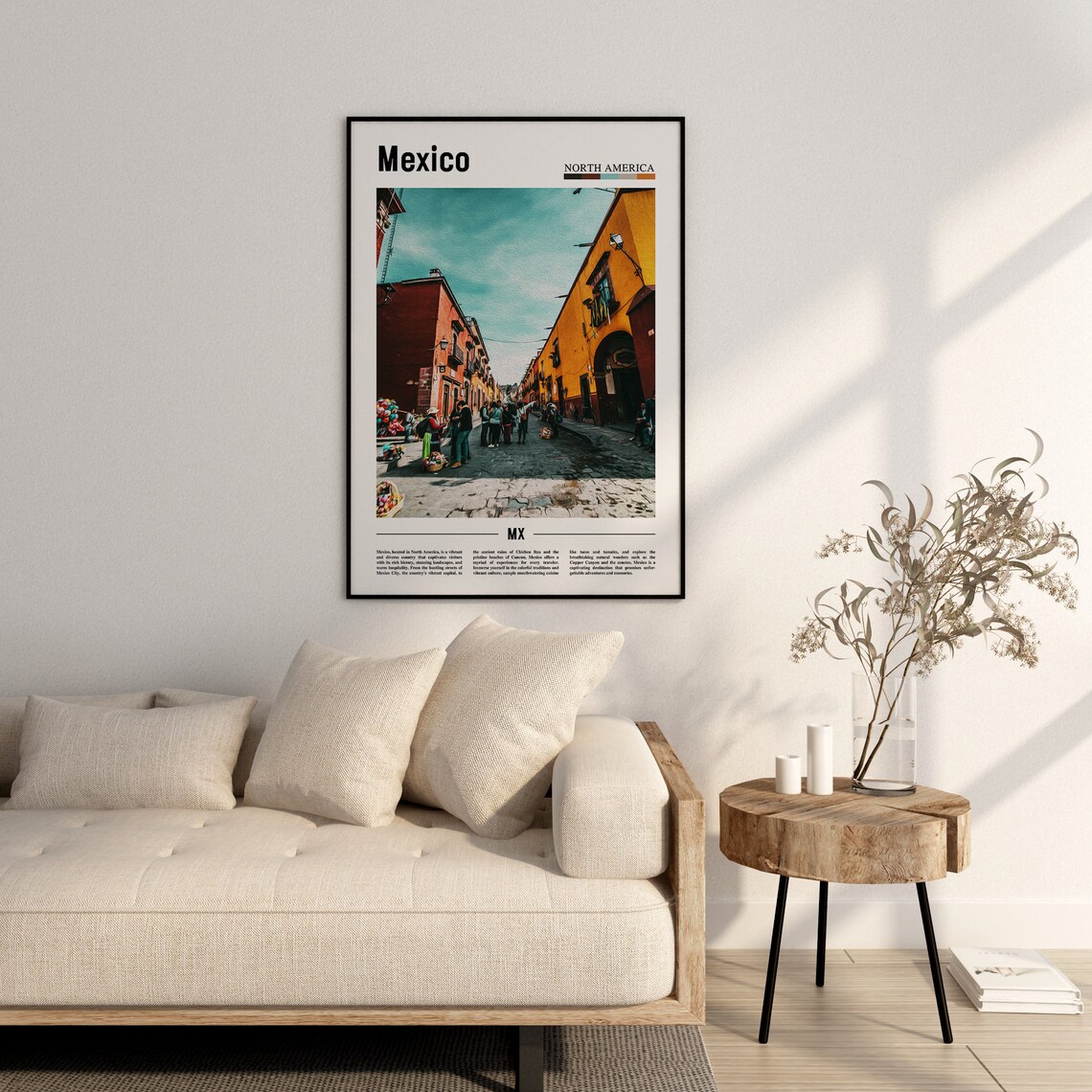 Mexico Minimal Travel Poster, Oil Painting - Image 3