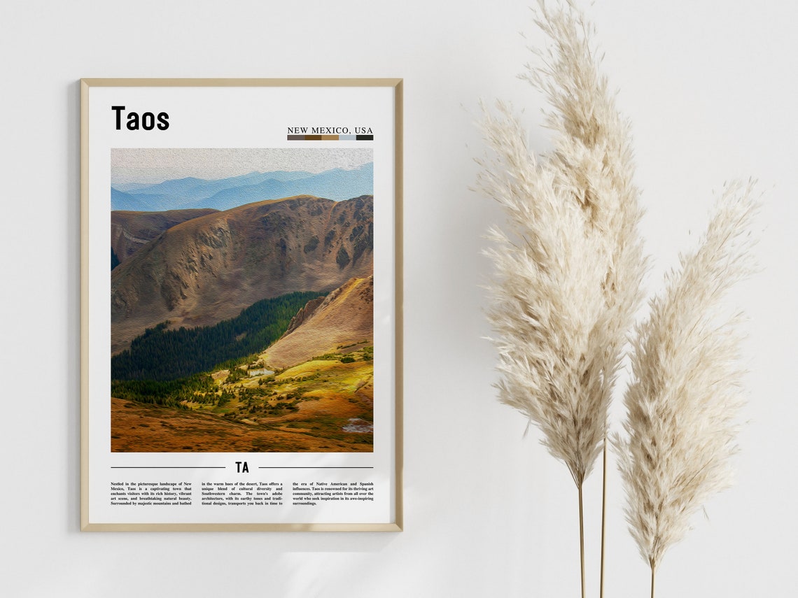 Taos Poster Taos Print Taos Wall Art United States Photo United States Poster United States Print - Image 4