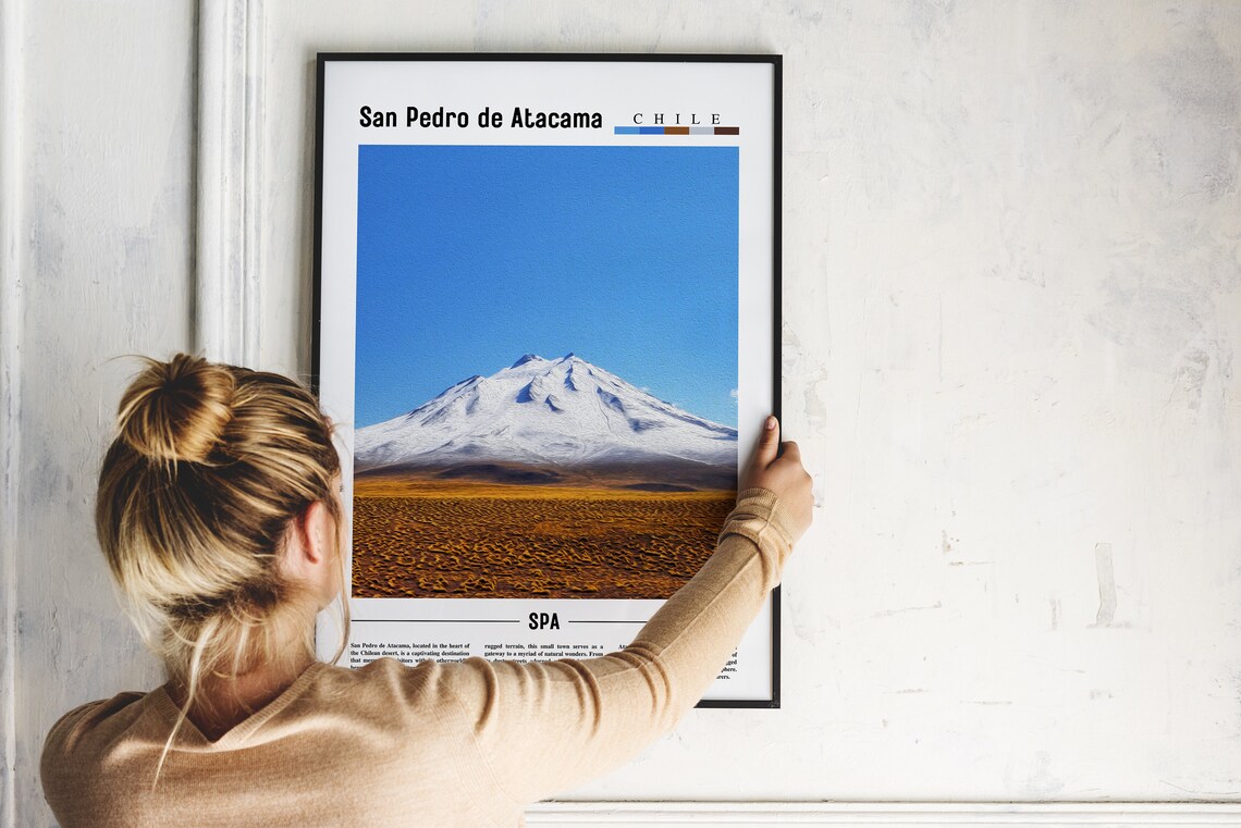 San Pedro De Atacama Poster San Pedro De Atacama Print San Pedro De Atacama Wall Art Minimal Travel Print Oil Painting Poster - Image 5