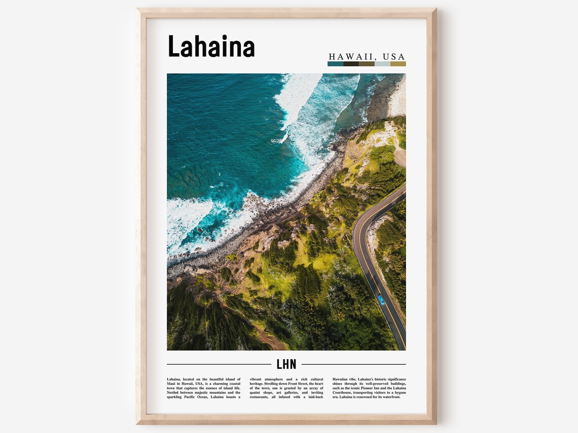 Lahaina Poster Lahaina Print Lahaina Wall Art United States Photo United States Poster United States Print