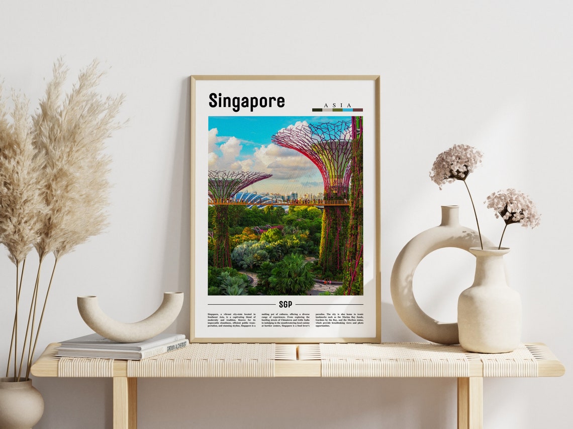 Singapore Poster Singapore Print Singapore Wall Art Asia Print Asia Poster Asia Photo Minimal Travel Poster - Image 6