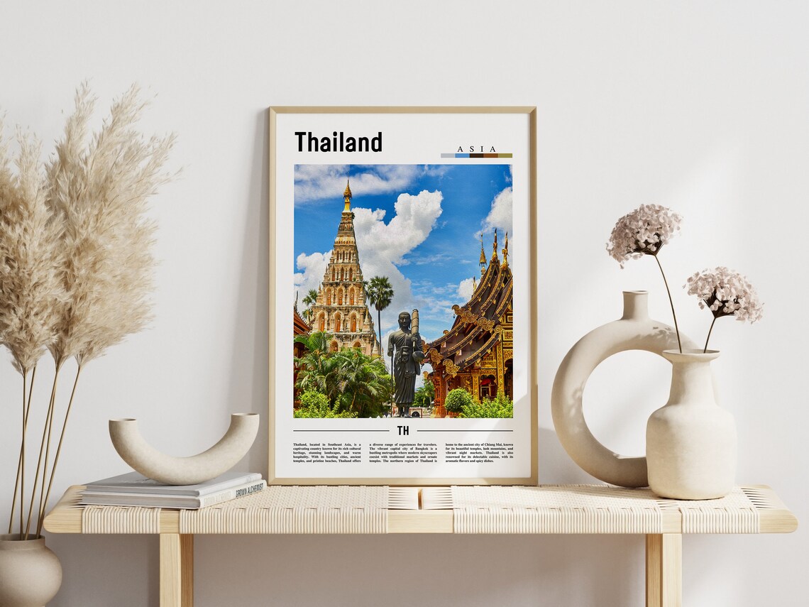 Thailand Minimal Travel Poster, Asia Photo - Image 6