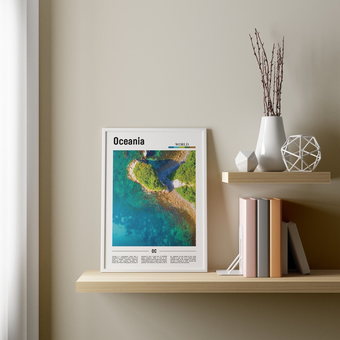 Oceania Print Oceania Poster Oceania Wall Art Oil Painting Poster Colorful City Print City Artwork Travel Artwork Travel Wall Art - Image 3