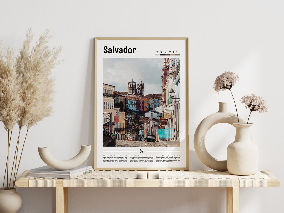 Salvador Poster Salvador Print Salvador Wall Art South America Poster South America Print Travel Poster - Image 6