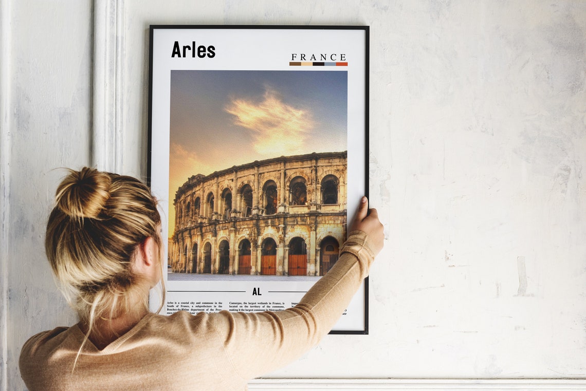 Arles Print Arles Poster Arles Wall Art Oil Painting Poster Colorful City Print City Artwork Travel Artwork Travel Wall Art - Image 4