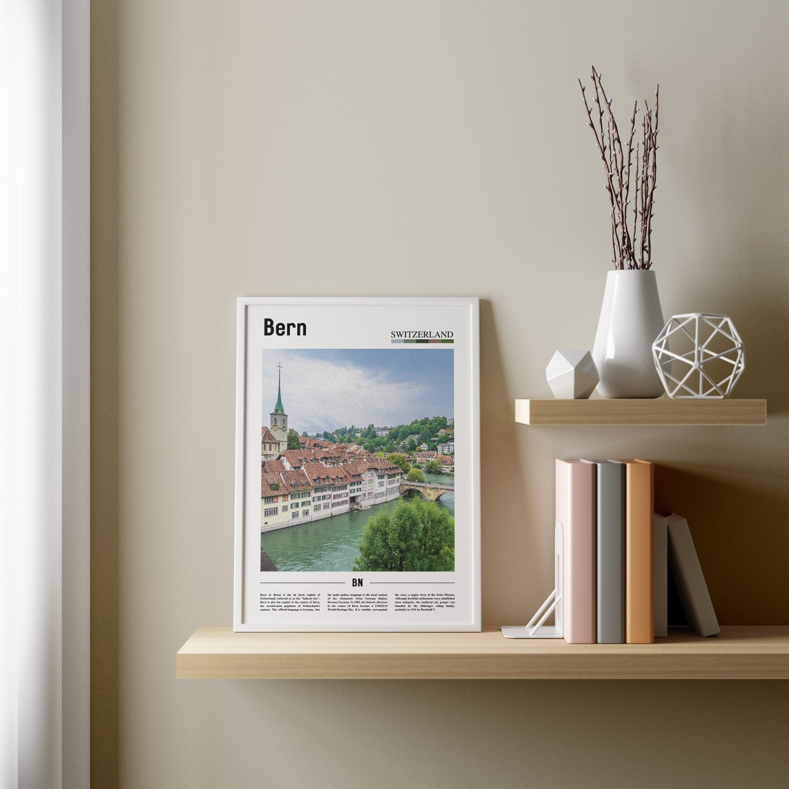 Bern Print Bern Poster Bern Wall Art Oil Painting Poster Colorful City Print City Artwork Travel Artwork Travel Wall Art City Print - Image 3