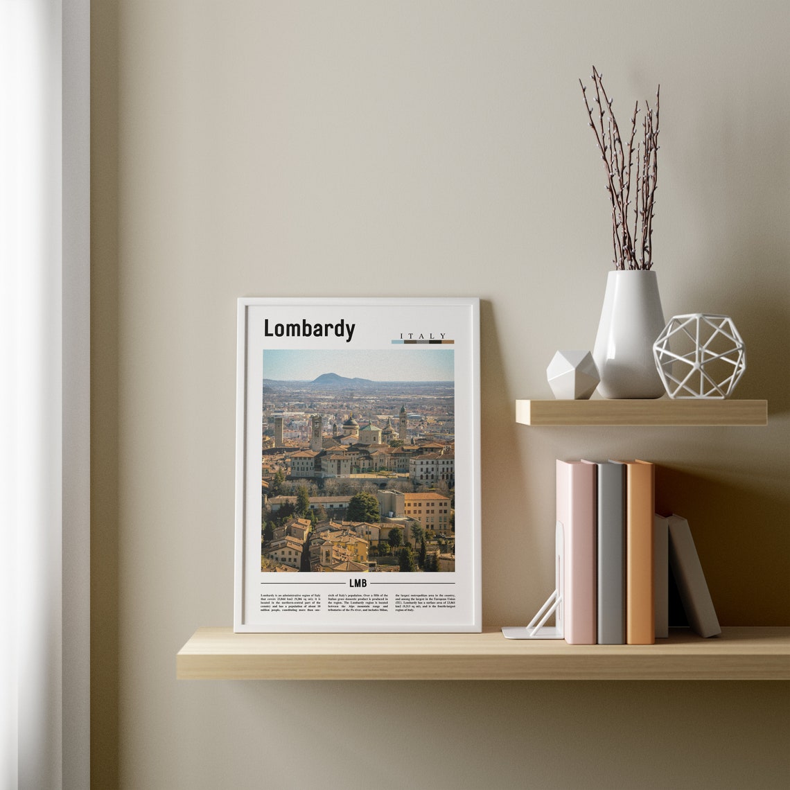 Lombardy Print Lombardy Poster Lombardy Wall Art Minimal Travel Print Minimal City Poster Travel Destination Print Oil Painting Poster - Image 2