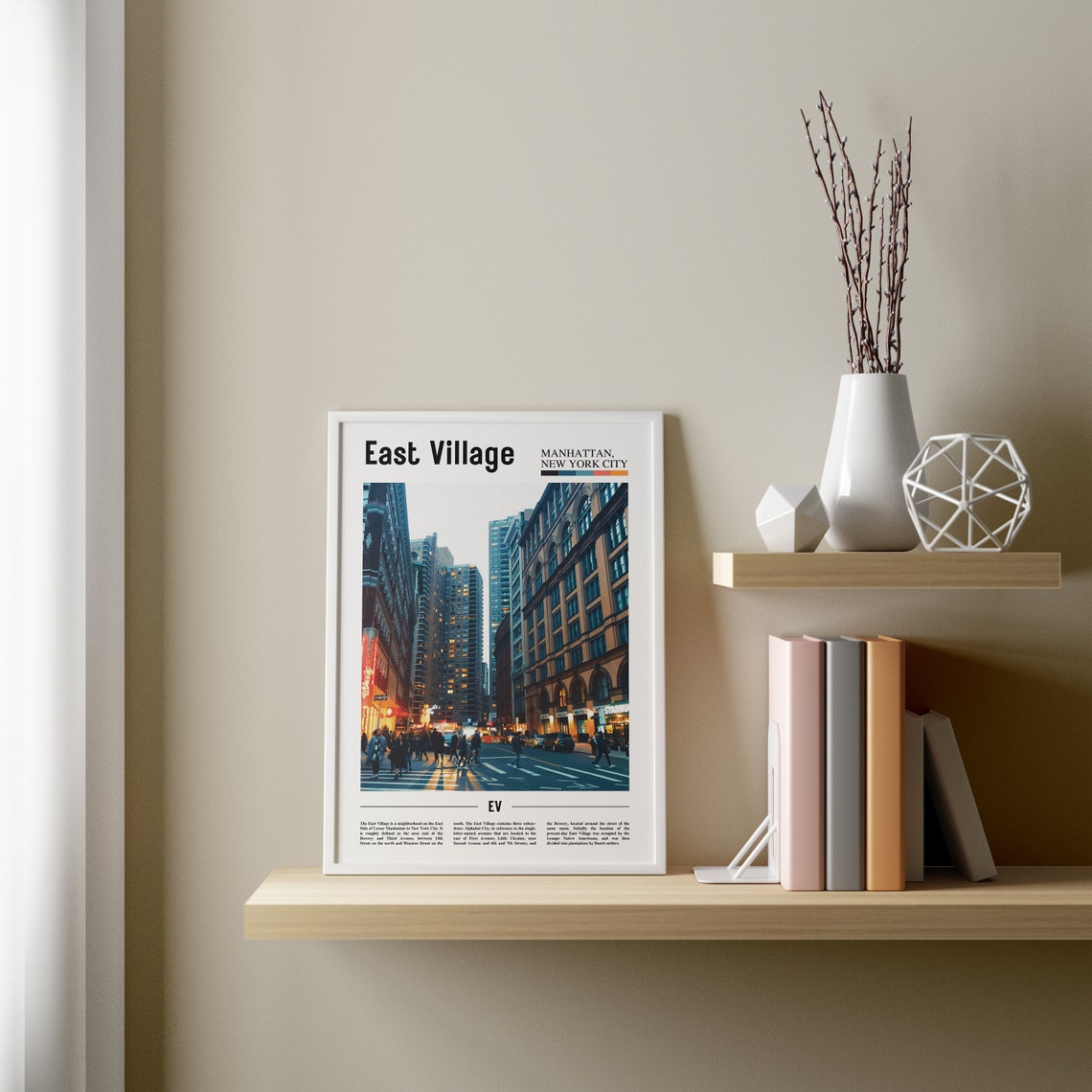 East Village Print East Village Poster East Village Wall Art Oil Painting Poster City Print City Artwork Travel Artwork Travel Wall Art - Image 4