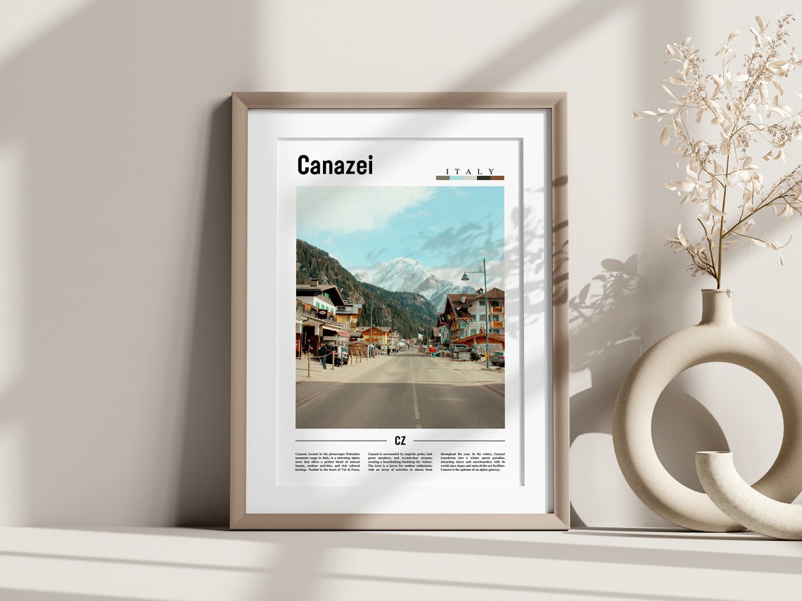 Canazei Poster Canazei Print Canazei Wall Art Europe Photo Europe Poster Europe Print Travel Poster - Image 3
