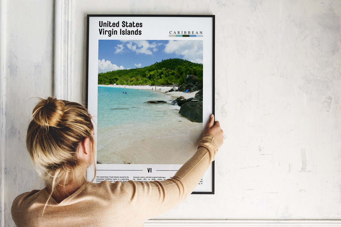 United States Virgin Islands Poster United States Virgin Islands Print United States Virgin Islands Wall Art Oil Painting Poster - Image 5