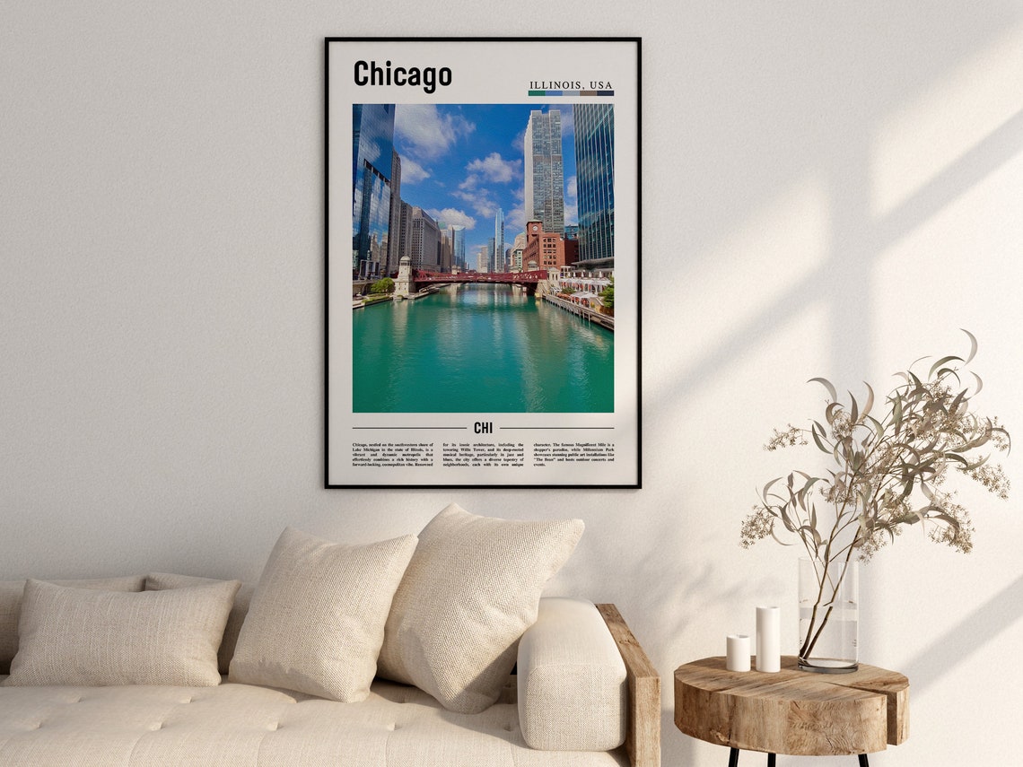 Chicago Print Chicago Poster Chicago Wall Art United States Photo United States Poster United States Print - Image 2