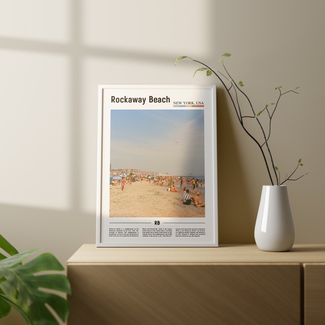 Rockaway Beach Print Rockaway Beach Poster Rockaway Beach Wall Art Oil Painting Poster City Artwork Travel Artwork Travel Wall Art - Image 3