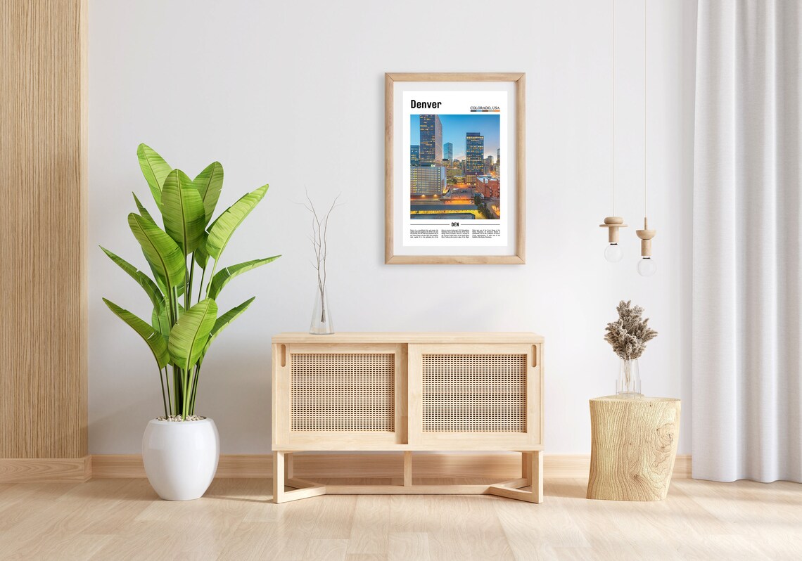 Denver Oil Painting Poster, Colorful City Artwork - Image 5