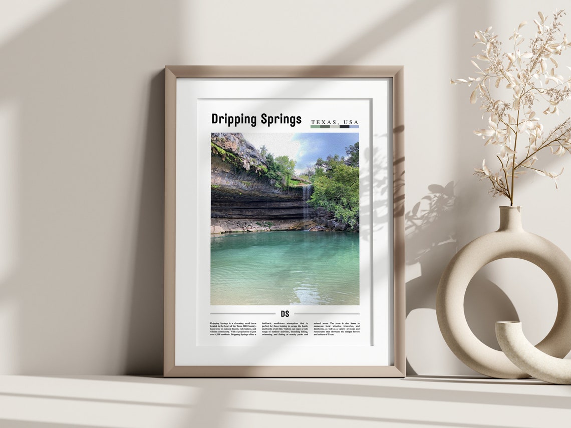 Dripping Springs Poster Dripping Springs Print Dripping Springs Wall Art United States Photo United States Poster United States Print - Image 2