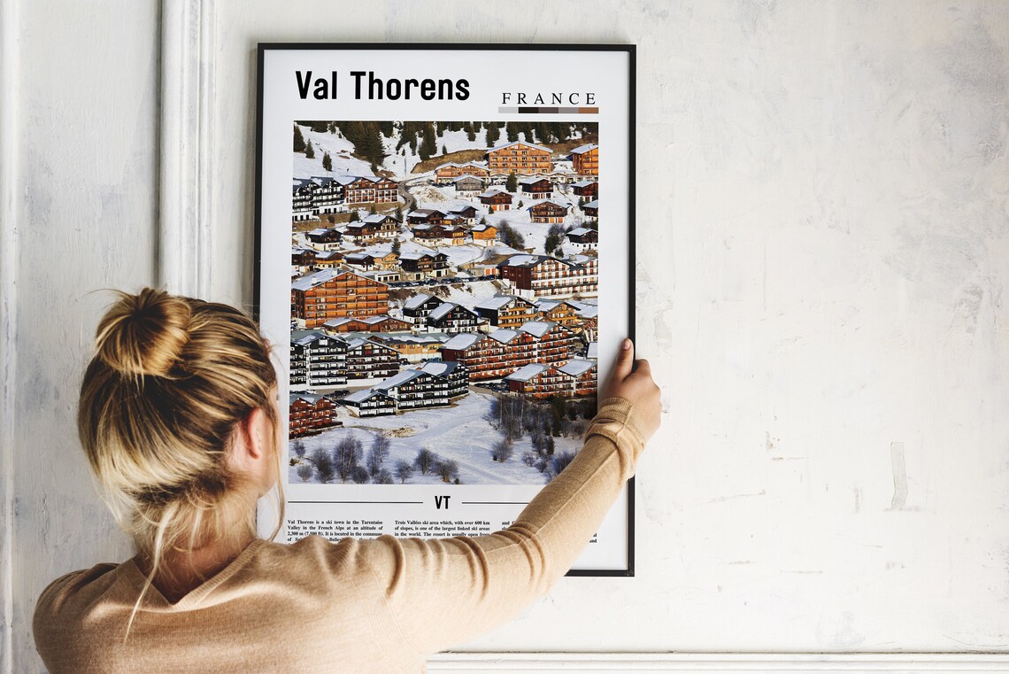 Val Thorens Travel Poster, Oil Painting City Artwork - Image 4