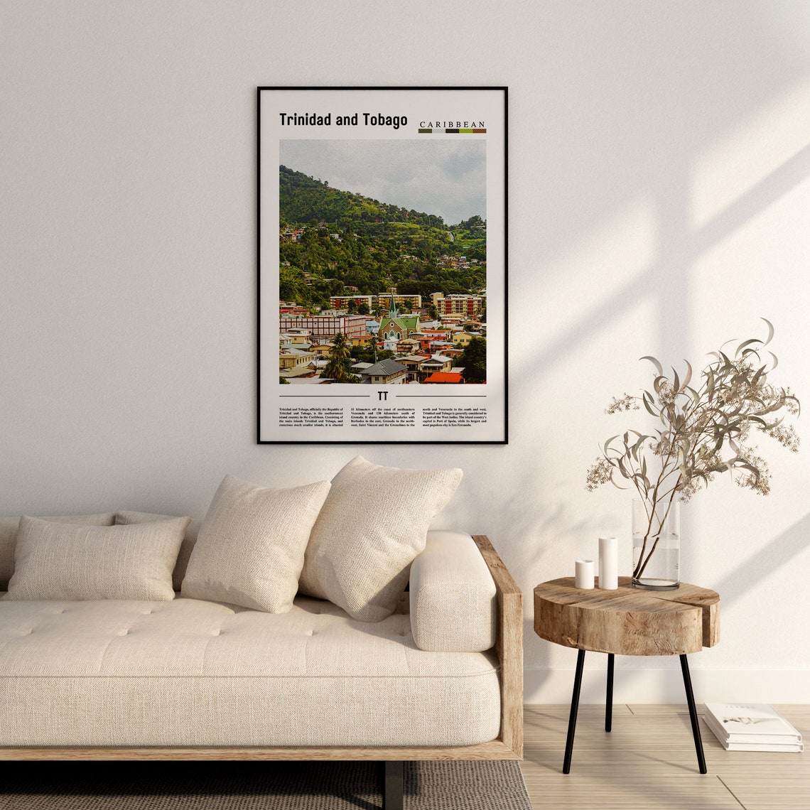Trinidad And Tobago Poster Trinidad And Tobago Print Trinidad And Tobago Wall Art Minimal Travel Print Travel Oil Painting Poster - Image 2