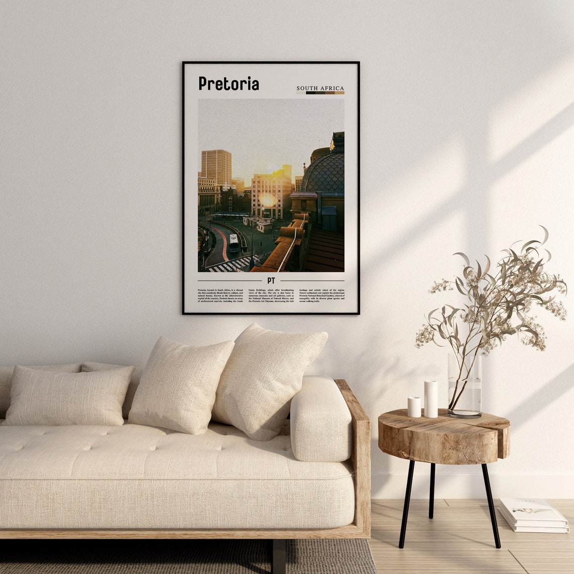 Pretoria Poster Pretoria Print Pretoria Wall Art Minimal Travel Print Travel Destination Oil Painting Poster - Image 3