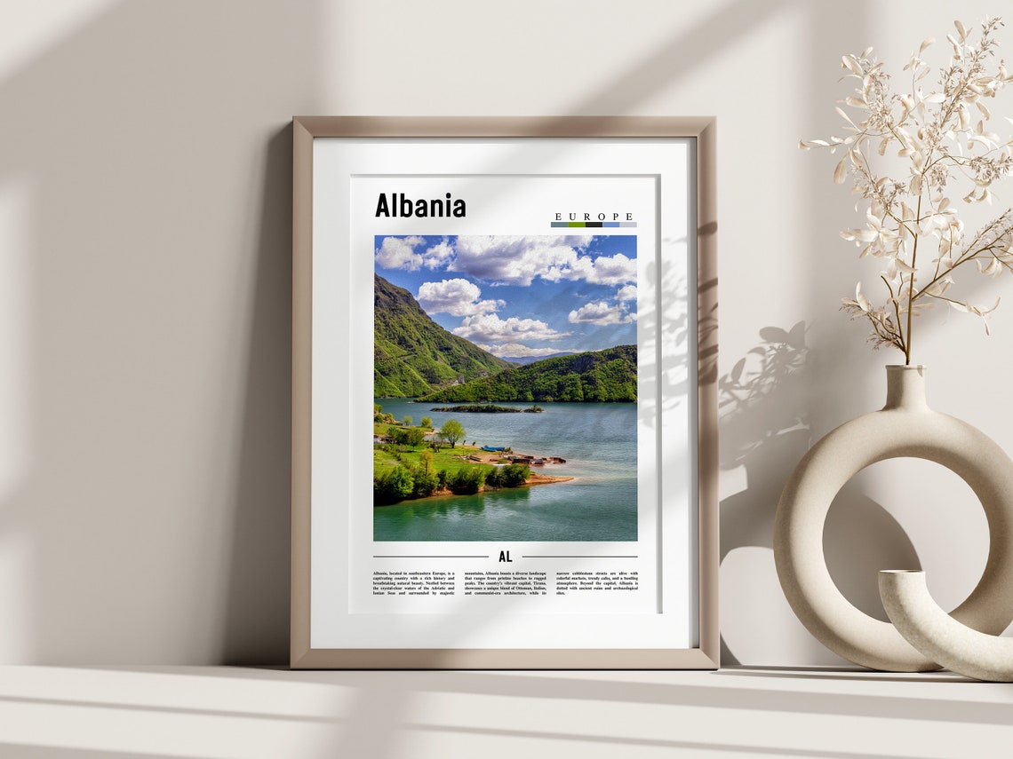 Albania Poster Albania Print Albania Wall Art Europe Photo Europe Poster Europe Print Travel Poster - Image 3