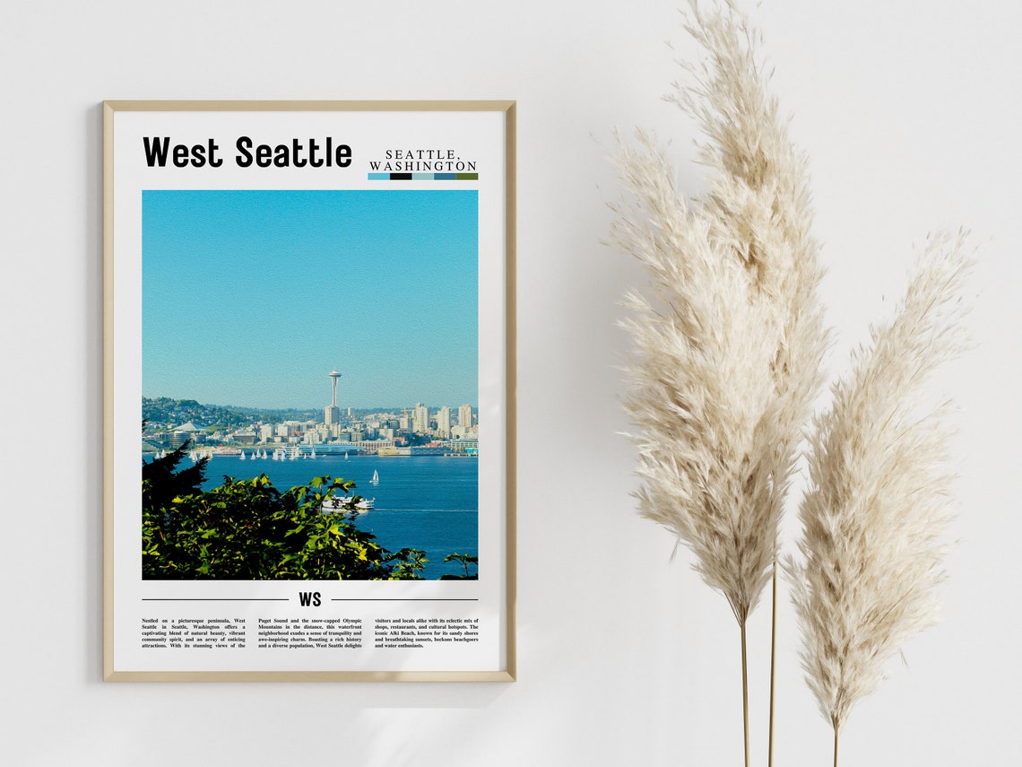 West Seattle Poster West Seattle Print West Seattle Wall Art United States Photo United States Poster United States Print - Image 4