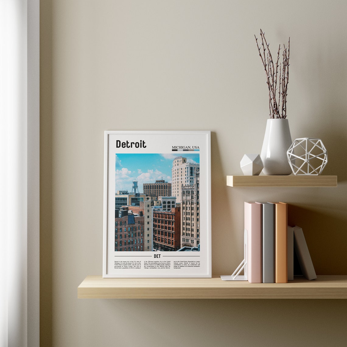 Detroit Print Detroit Poster Detroit Wall Art United States Photo United States Poster United States Print Travel Poster - Image 2