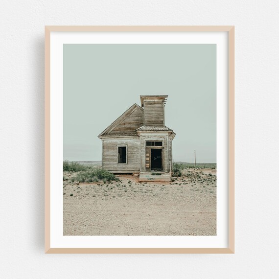 Fort Sumner Print New Mexico Wall Art Abandoned Framed Desert Home Decor Rustic Poster Rural Fine Vintage Architecture