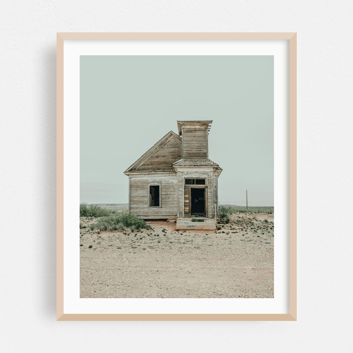Weathered Abandoned Wooden Desert Church Near Fort Sumner Poster