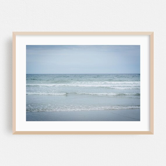 Hampton New Hampshire Minimalist Ocean Waves Fine Art Photo Poster