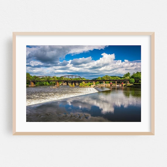 Easton Pennsylvania River Railroad Bridge Photography Poster