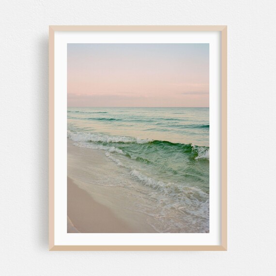 Santa Rosa Beach Florida Pastel Sunset Waves Evening Photo Poster