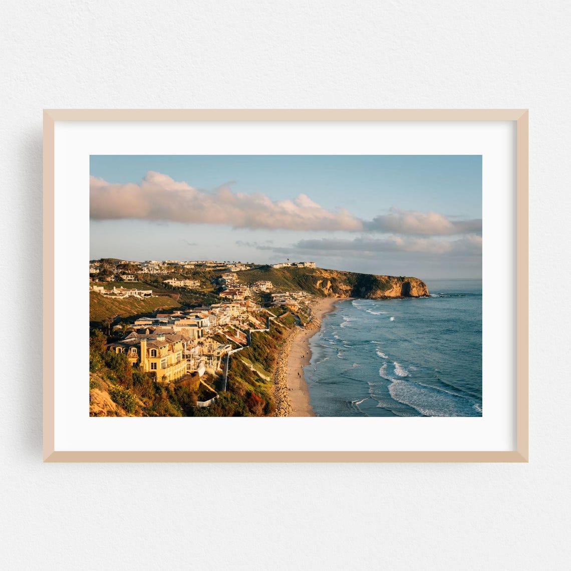 Dana Point California Coastal Bluffs Sunset Beach Photography Poster
