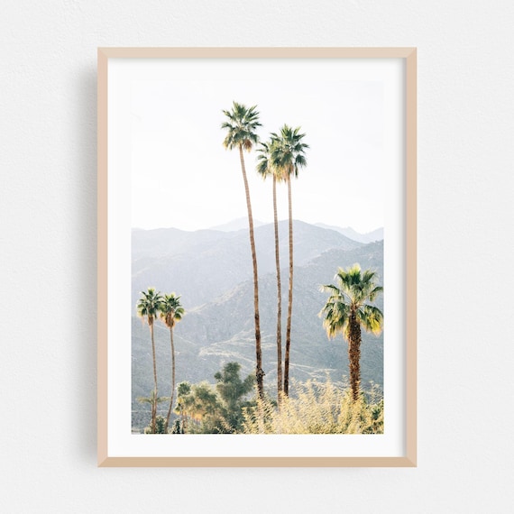 Palm Springs Print Wall Art Tree Framed Desert Home Decor Tropical Poster Mountain Fine Nature Landscape