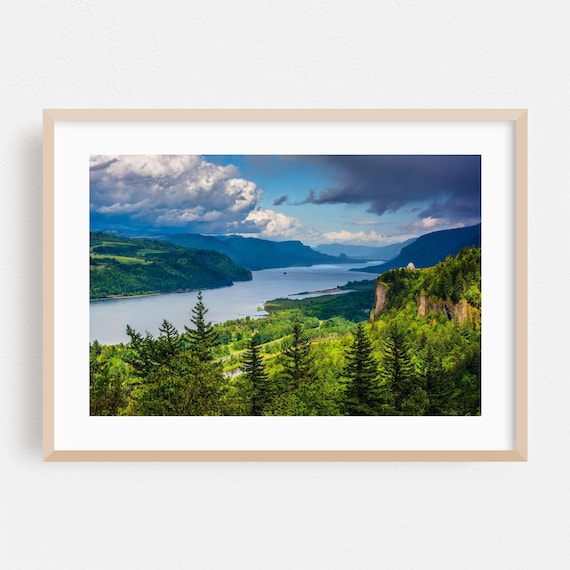 Oregon Columbia River Gorge Vista House Landscape Photo Print