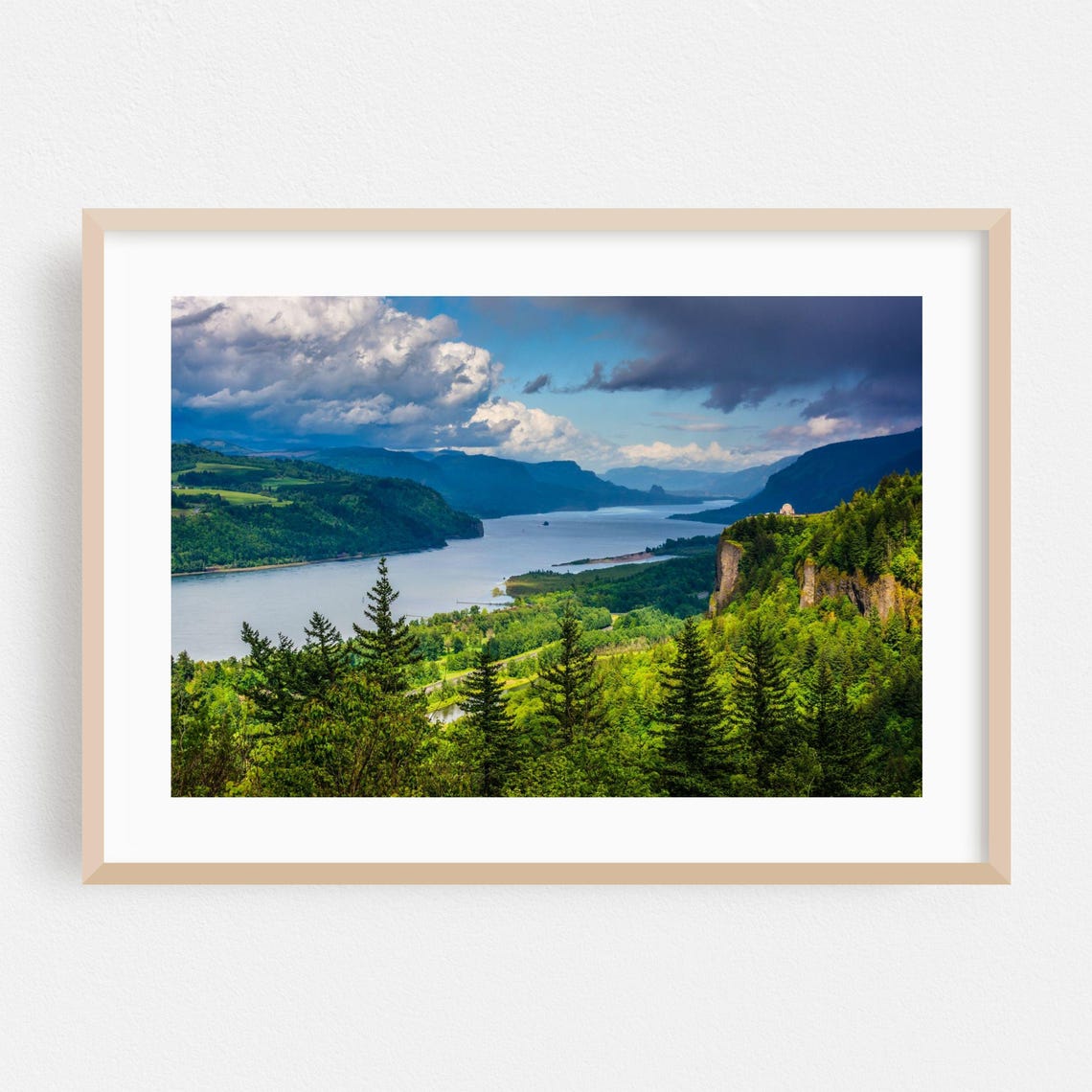 Oregon Columbia River Gorge Vista House Landscape Photo Print