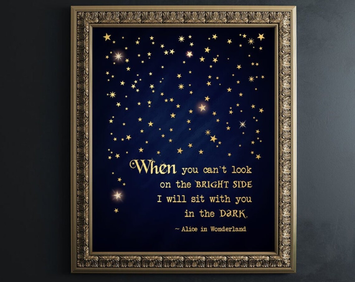 Alice In Wonderland Quote Art Print, Book Lovers