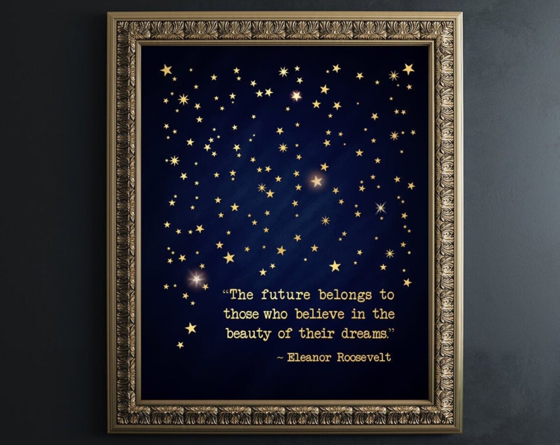Eleanor Roosevelt Quote Art Print, Dream Message
