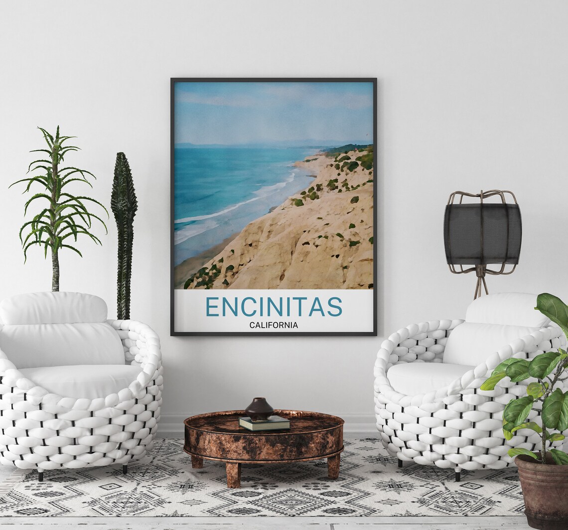 Encinitas Travel Poster, Encinitas Souvenir Gift - Image 3