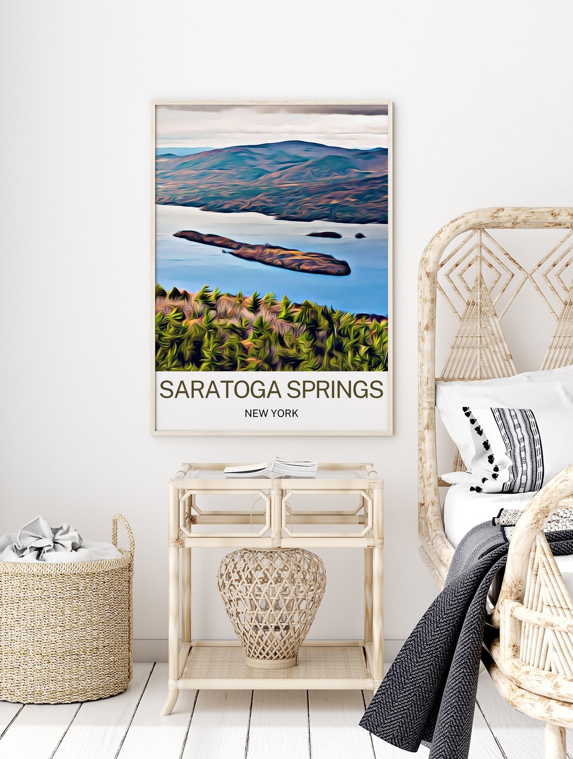 Saratoga Springs Travel Print Saratoga Springs Wall Art Saratoga Springs Poster Saratoga Springs Art Print Saratoga Springs Wall Decor - Image 2