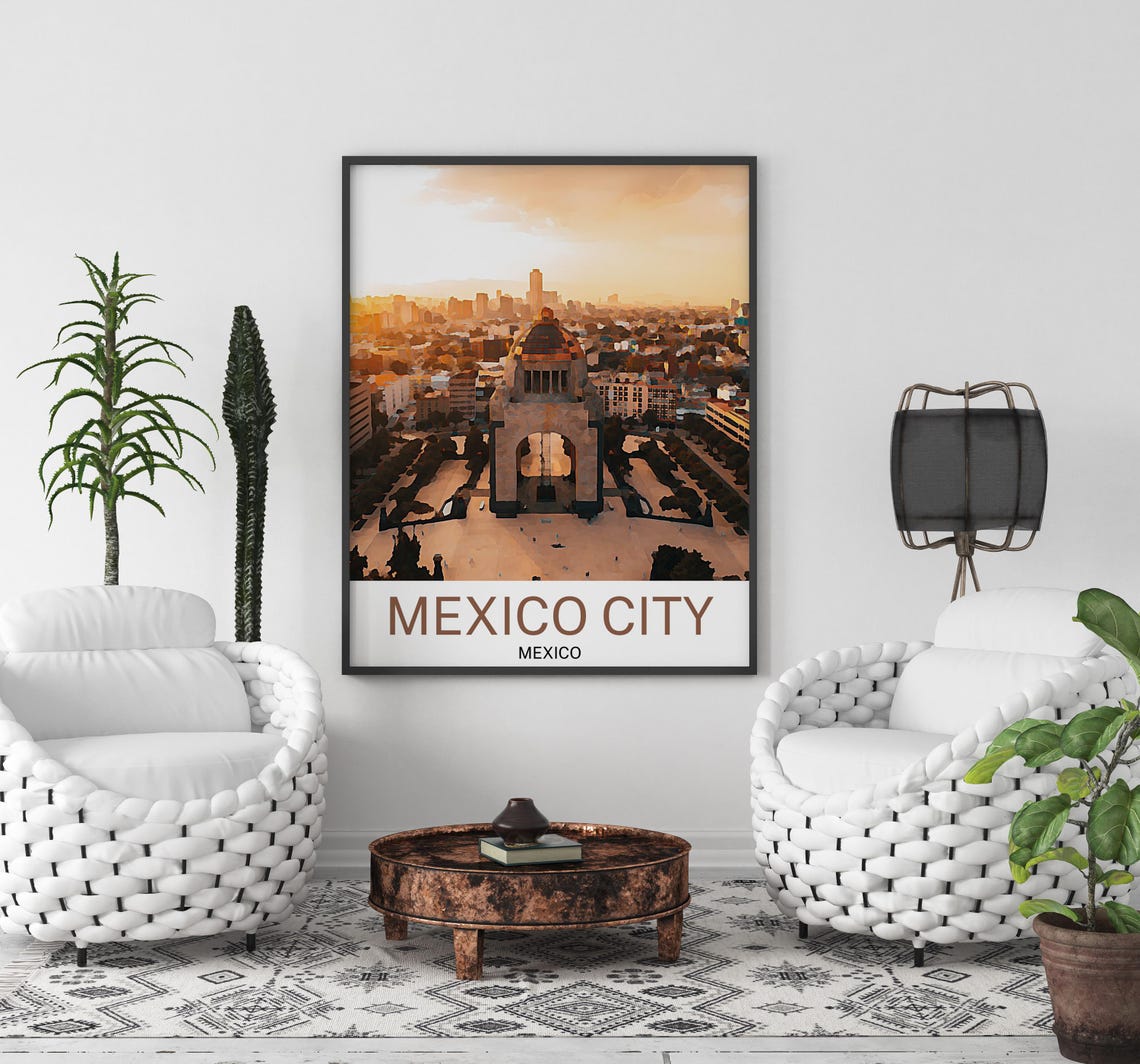 Mexico City Travel Print Mexico City Wall Art Mexico City Poster Mexico City Art Print Mexico City Artwork Unique Birthday Wedding Gift - Image 2