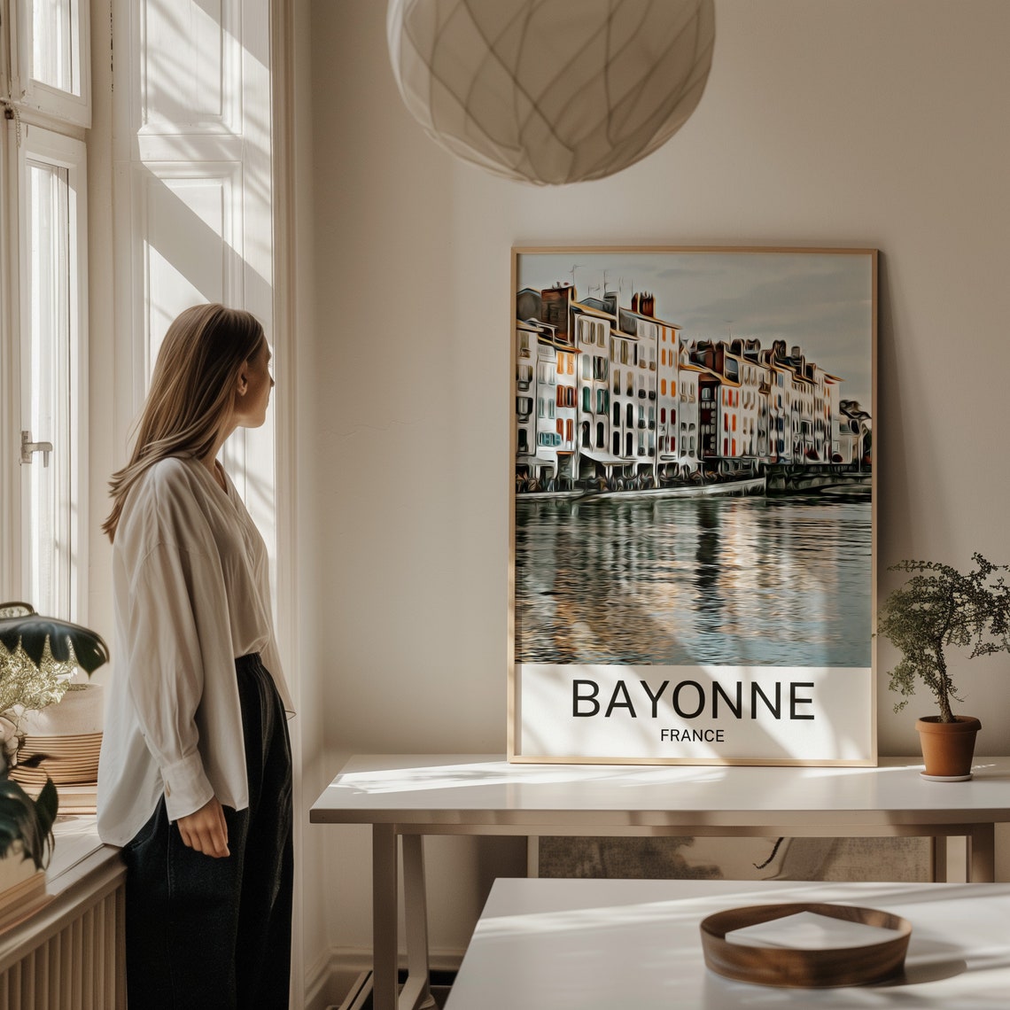 Bayonne Travel Print Bayonne Wall Art Bayonne Art Bayonne Artwork Bayonne Art Print Bayonne Gift Bayonne Poster Bayonne Travel Print - Image 2