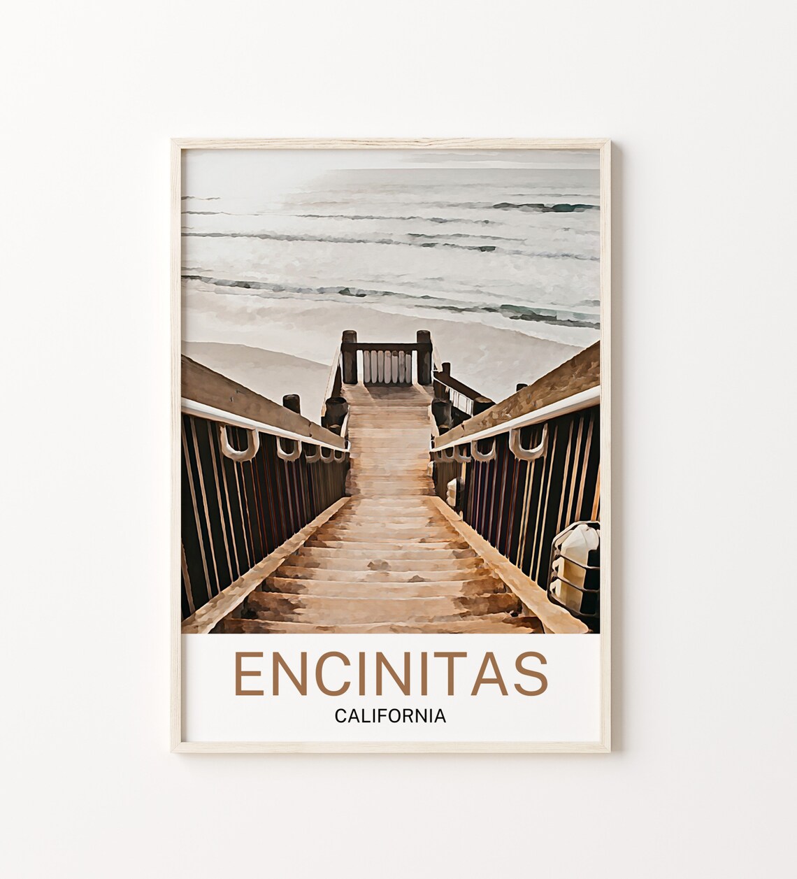 Encinitas Travel Poster, Encinitas Souvenir Gift